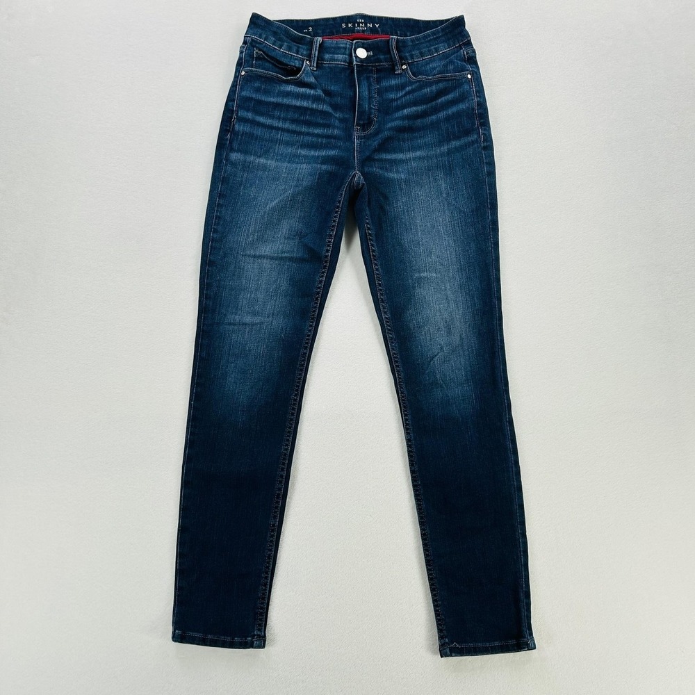 White House Black Market Jeans Womens 2 Blue Skinny Ankle Stretch Denim Pants